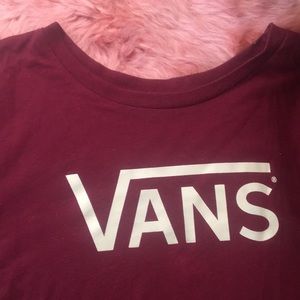 Maroon vans t-shirt